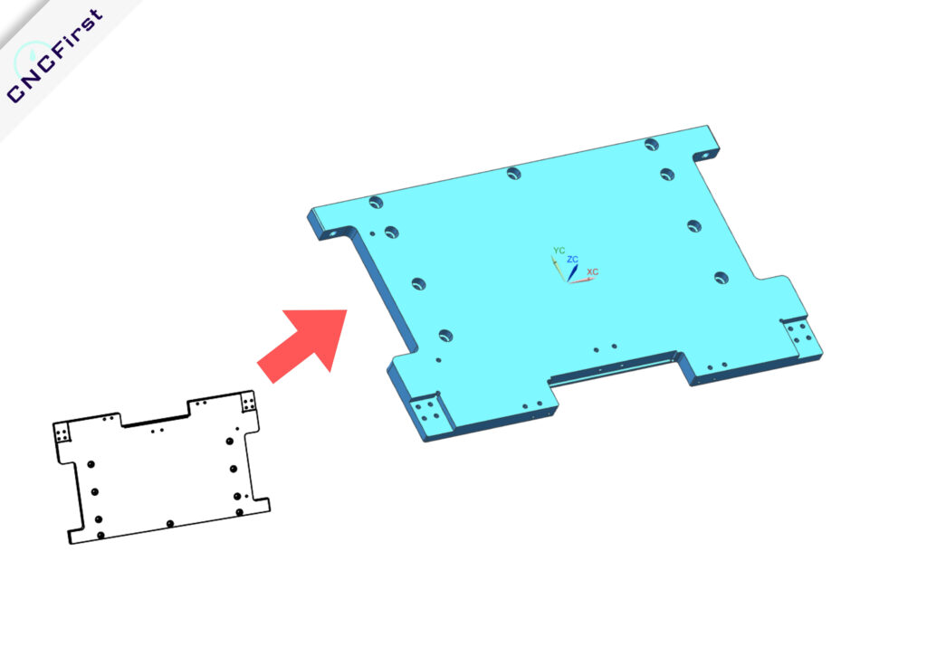 NC technical drawing-2D drawing vs 3D model